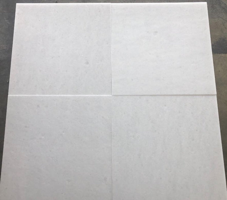 Polar White Polished Marble Tile - 18" x 18" x 3/8"