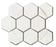 Polaris White  Recycled Glass Mosaic - Hexagon