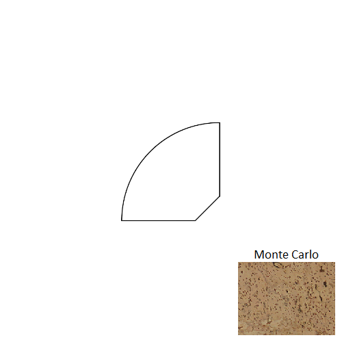 WE Cork Avant Garde Monte Carlo Greenshield Quarter Round — Stone ...