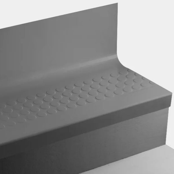 johnsonite angle fit rubber stair tread with integrated riser Johnsonite Black Raised Round Rubber Moulding / Trim