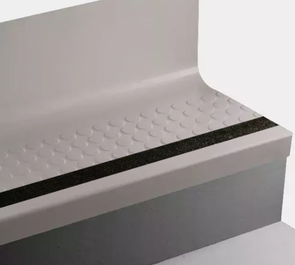 Tarkett Johnsonite Cement Angle Fit Stair Tread with Riser — Stone ...