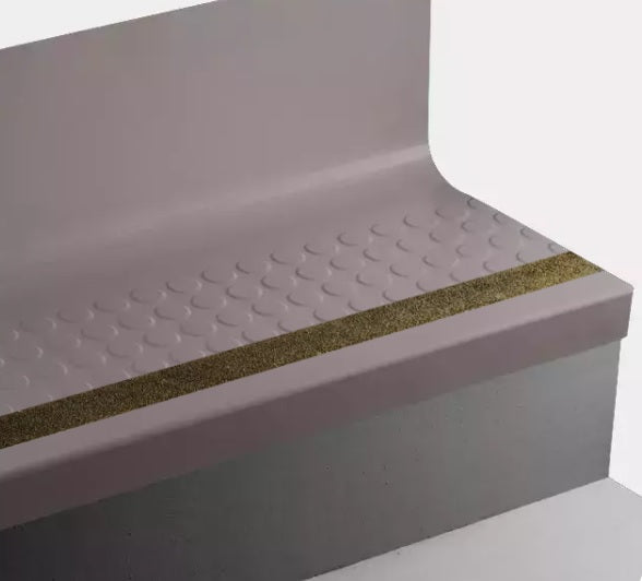 rubber stair tread roll Johnsonite Cinnamon Raised Round Rubber Moulding / Trim