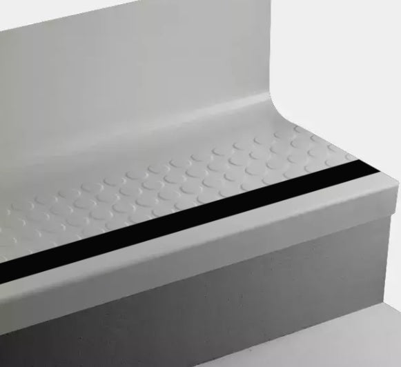 Tarkett Johnsonite Mystify Angle Fit Stair Tread with Riser — Stone ...