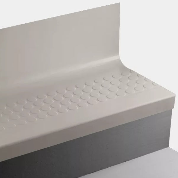 Tarkett Johnsonite Zephyr Angle Fit Stair Tread with Riser — Stone