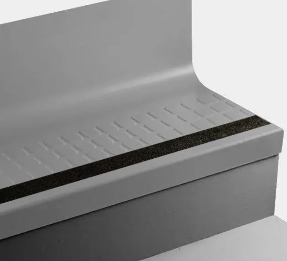 Tarkett Johnsonite Shark Fin Angle Fit Stair Tread with Riser — Stone ...