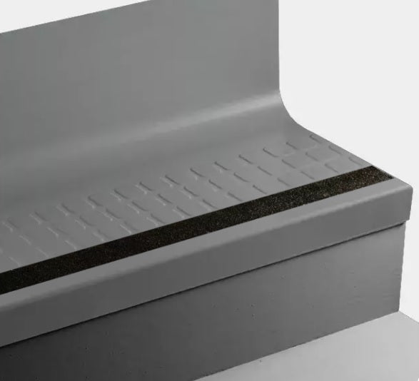 Tarkett Johnsonite Storm Cloud Angle Fit Stair Tread with Riser — Stone ...