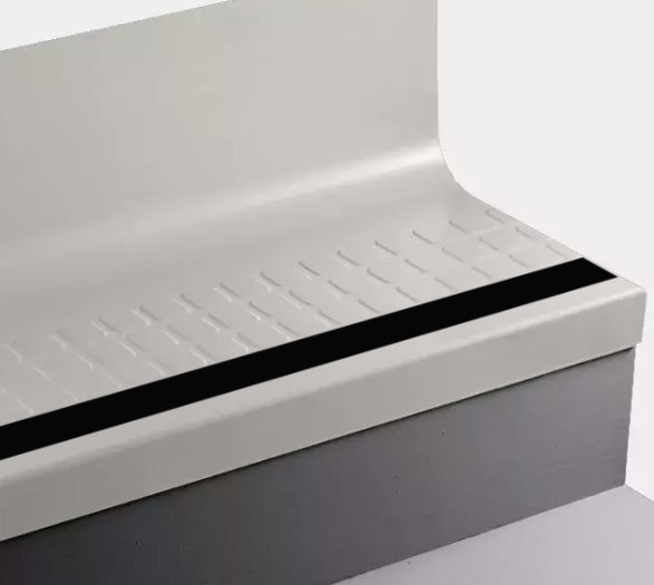 Tarkett Johnsonite White Sand Angle Fit Stair Tread with Riser — Stone ...