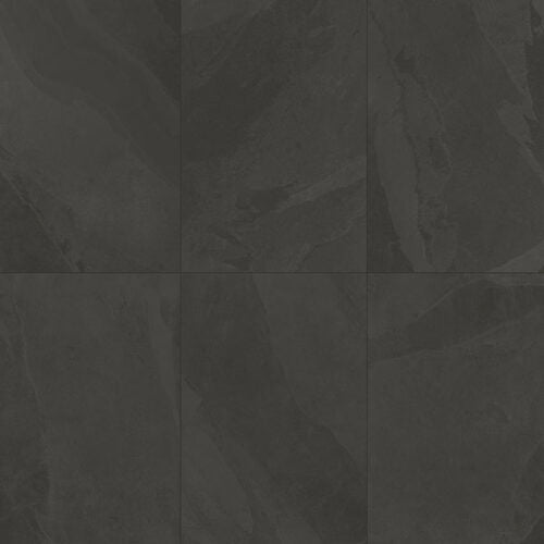 Full Tile Sample - Brazilian Slate Rail Black Porcelain Tile - 12" x 24" Natural