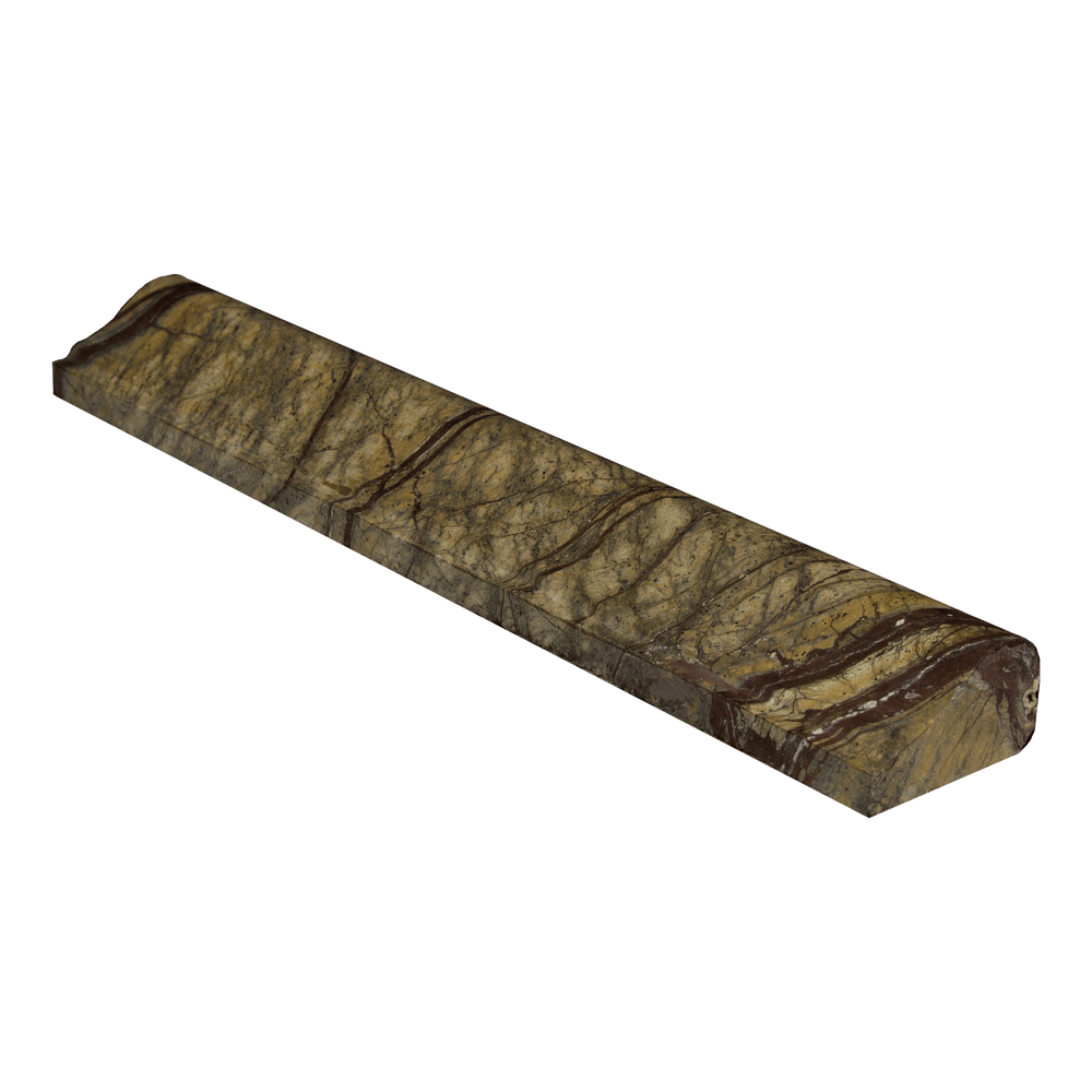 Cafe Forest Marble Liner - 2" x 12" F5 Chair Rail Polished