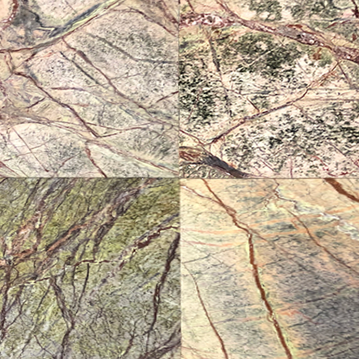 Rain Forest Green Marble Tile - Brushed