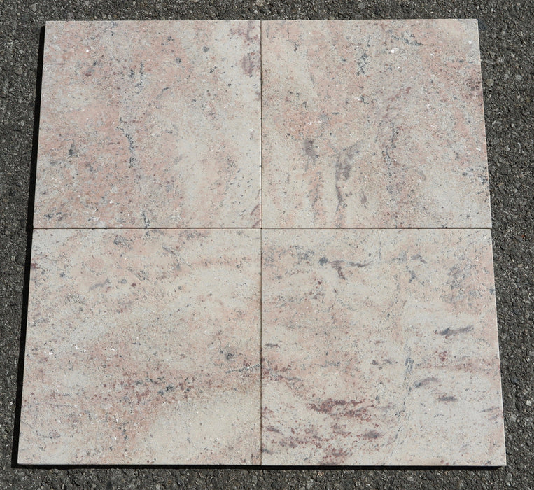 Sandblasted Raja Pink Granite Tile - 12" x 12" x 3/8" 