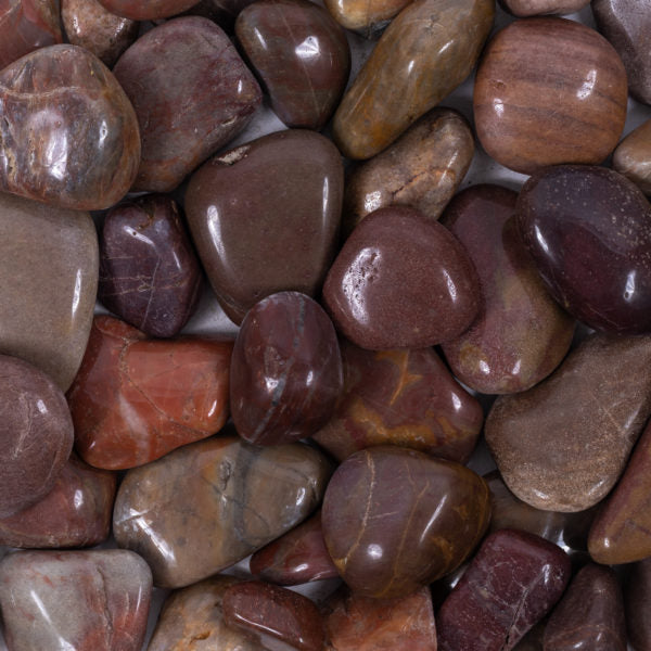 Red Medium Ultra Polished Marble Loose Pebble - Random Sizes