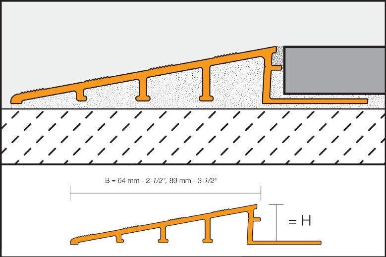 AERPK125B65 Satin Anodized Aluminum Metal Tile Edging Trim