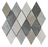 Full Sheet Sample - Nuance Universal Mixed Rhomboid Porcelain Mosaic - 9" x 11" Polished