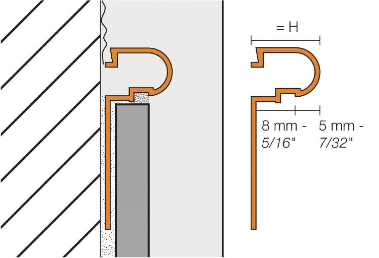 DB14AE Satin Anodized Aluminum Tile Edging Trim