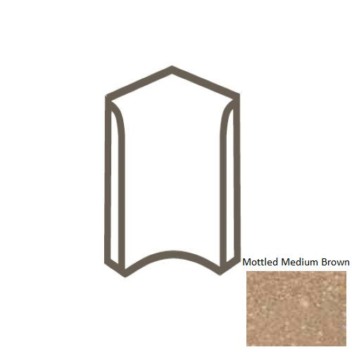 Keystones Unglazed Mosaic Mottled Medium Brown D050
