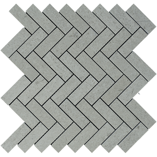 Tao Gray Marble Mosaic - 1" x 3" Herringbone Polished