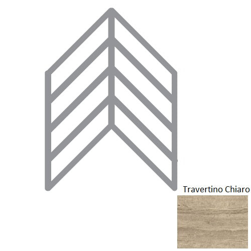 Classic 2.0 Travertino Chiaro Chevron Accent Deco TRC