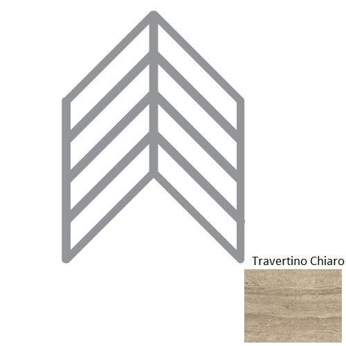 Classic 2.0 Travertino Chiaro Chevron Accent Loose Deco TRC