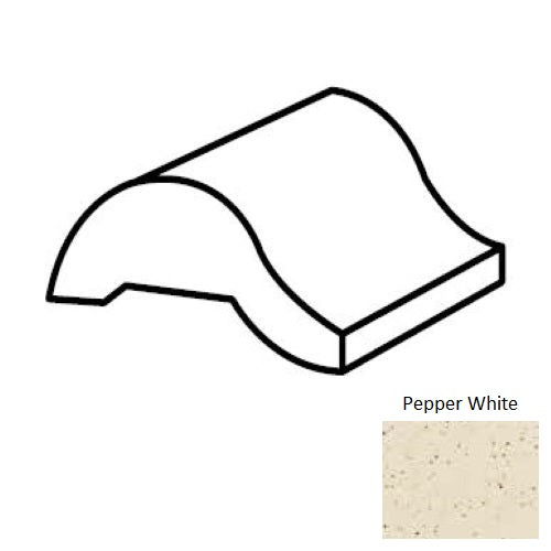 Keystones Unglazed Mosaic Pepper White D037