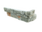 Sage Green Cement Backing Natural Cleft Quartzite Ledgestone Corner - 6" x 18" x 6" x +/- 1 1/4"