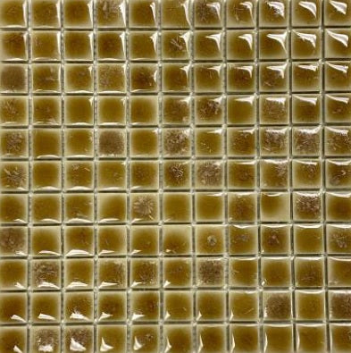 Sand Glossy Glass Mosaic - 1" x 1"