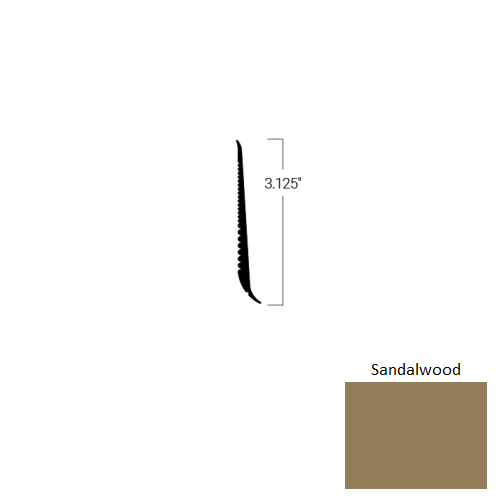 Johnsonite Sandalwood TDCR-45-3 1/8X75