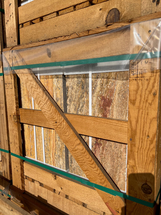 Scabos Vein Cut Travertine Tile - 12" x 24" Filled & Honed