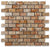 Scabos Travertine Mosaic - 1" x 2" Brick Polished
