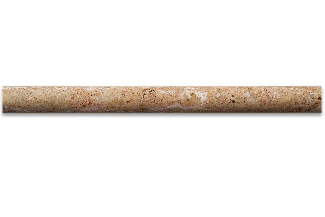 Scabos Travertine Honed Liner - 1/2" x 12" Pencil