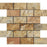 Scabos Travertine Mosaic - 2" x 4" Brick Polished