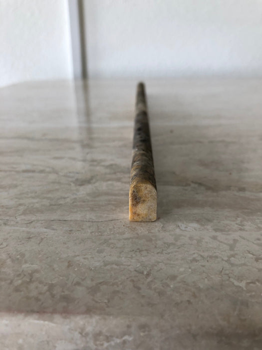 Scabos Travertine Honed Liner - 3/8" x 12" Pencil