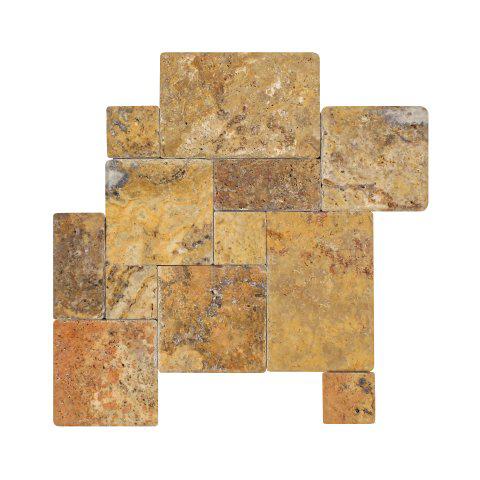 Scabos Tumbled Travertine Versailles Pattern