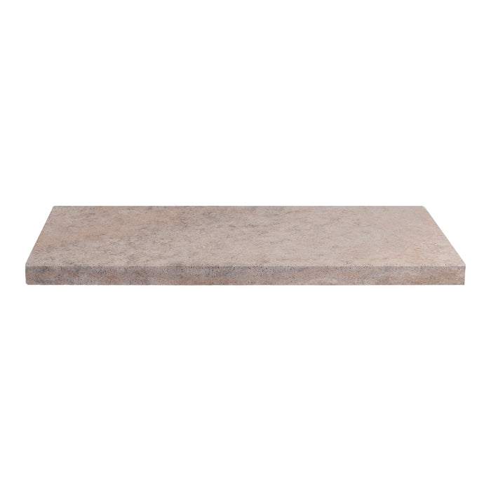 Scabos Honed Travertine Wall Cap - 12" x 24"