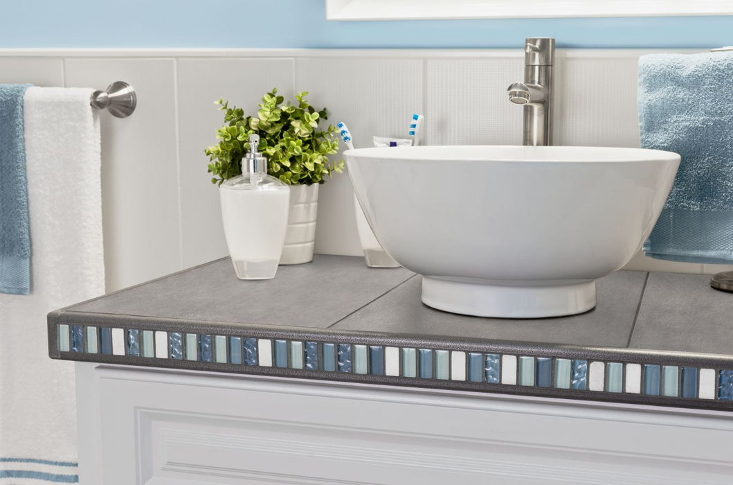 I90RC80ATGB39 Brushed Nickel Anodized Aluminum Metal Tile Edging Trim