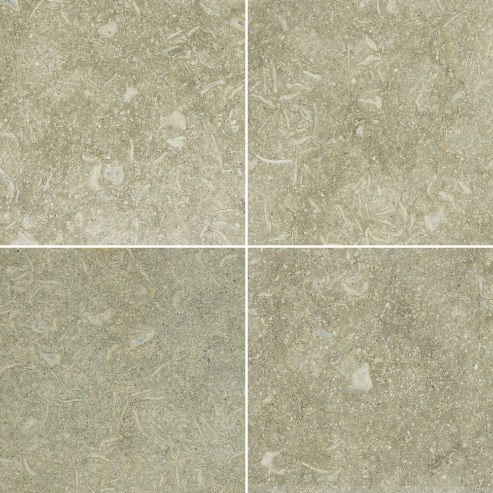 Sea Grass Tumbled Limestone Tile - 3" x 6"