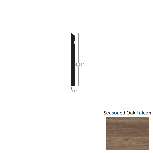 Tarkett Johnsonite ME4 Seasoned Oak Falcon Masquerade Wall Base — Stone