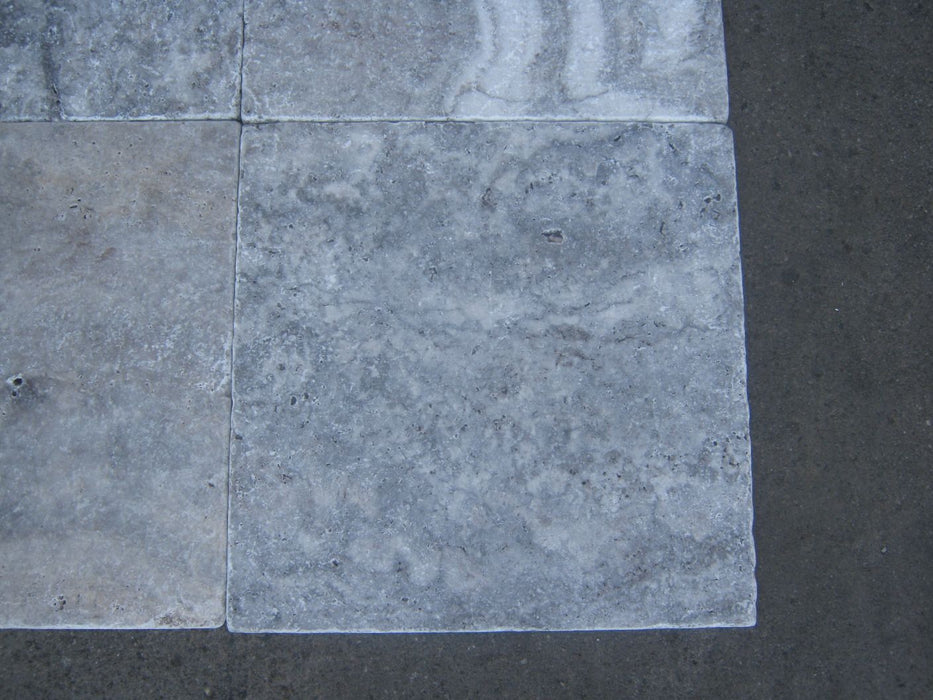 Titanium Travertine Tile - 18" x 18" Tumbled