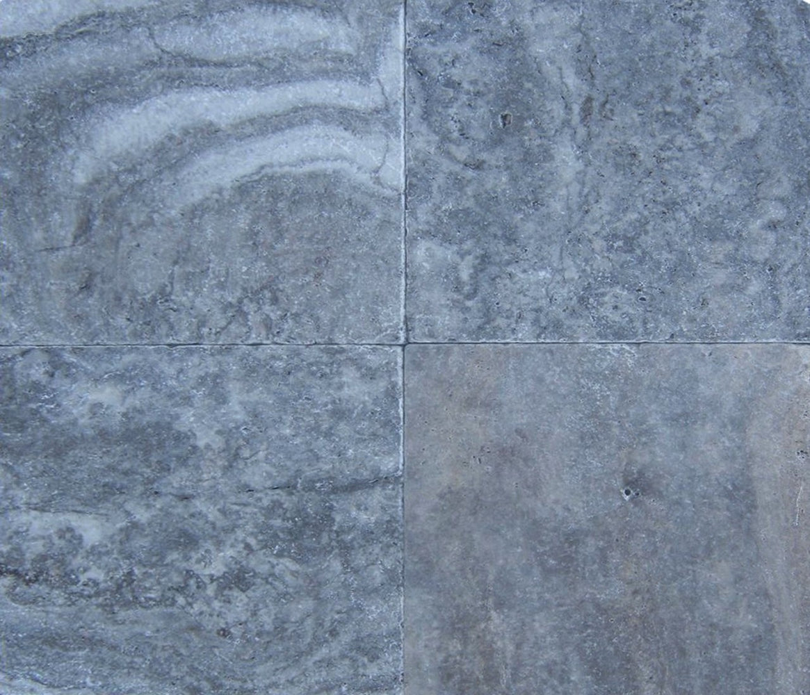 Titanium Travertine Tile - Tumbled