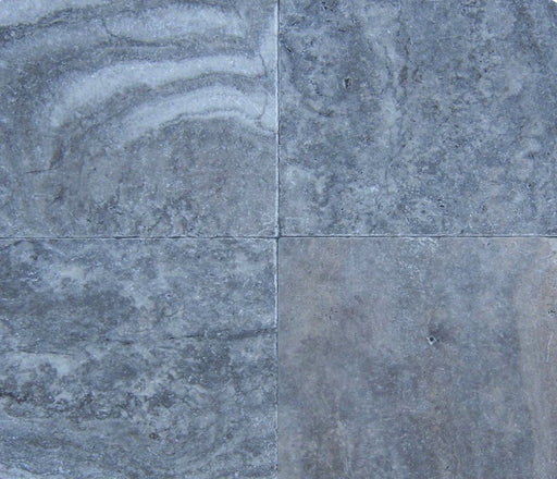 Full Tile Sample - Titanium Travertine Tile - 3" x 6" x 3/8" Tumbled