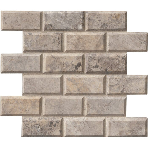 Silver Travertine SMOT-SILTRA-2x4HB