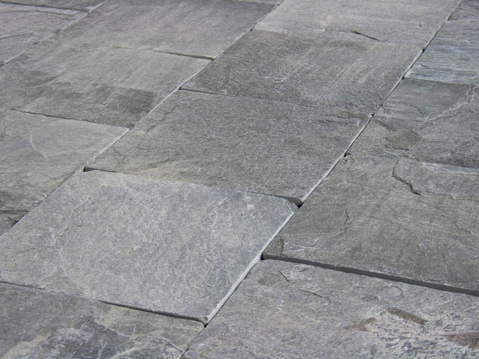 Silver Gray Quartzite Tumbled Tile - 12" x 12" x 3/8"