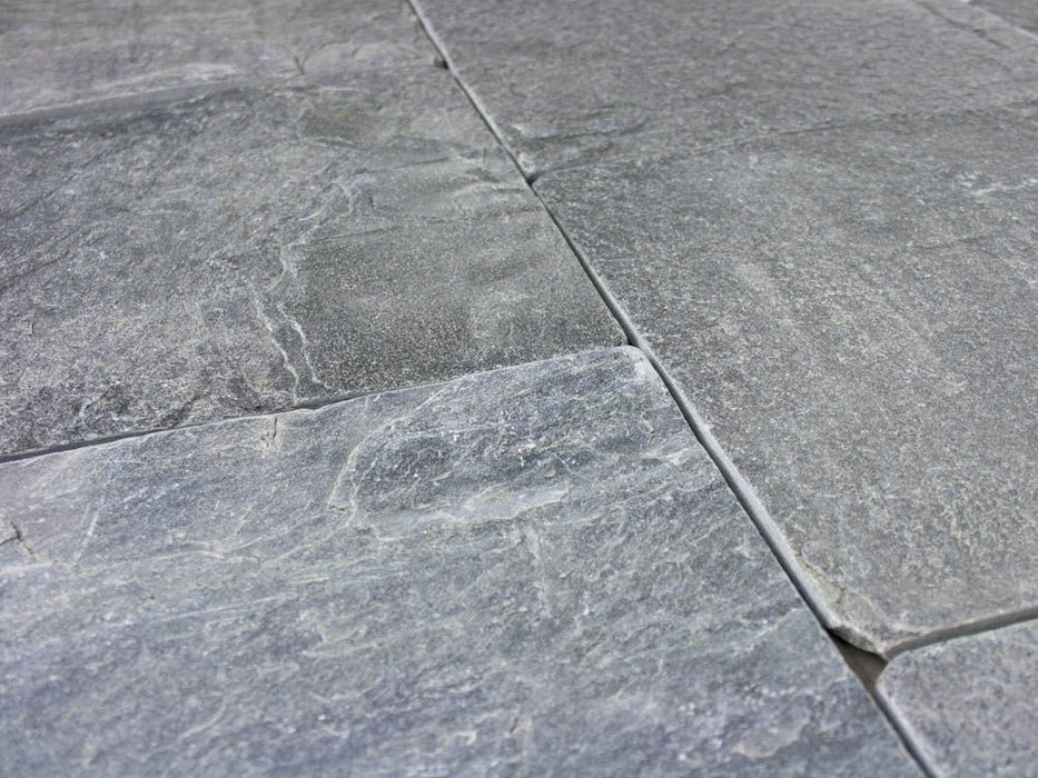 Silver Gray Quartzite Tumbled Tile - 6" x 6" x 3/8"