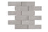 Full Sheet Sample - Fusion Fabric Silver Staggered Porcelain Mosaic - 2" x 6" x 8 MM Matte