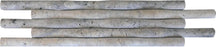 Full Sheet Sample - Aquatica Lilium Silver Waterjet Bamboo Sticks Natural Stone Mosaic - 6" x 11.75" Matte