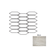 Full Sheet Sample - Tivoli Silver Picket Fence Porcelain Mosaic - 2" x 5" Matte