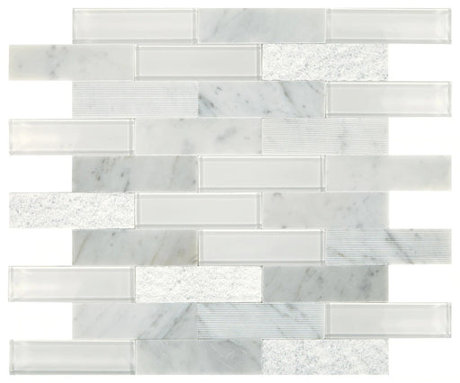 SimplyStick Mosaix Carrara White & Glass Blend Peel & Stick SK16