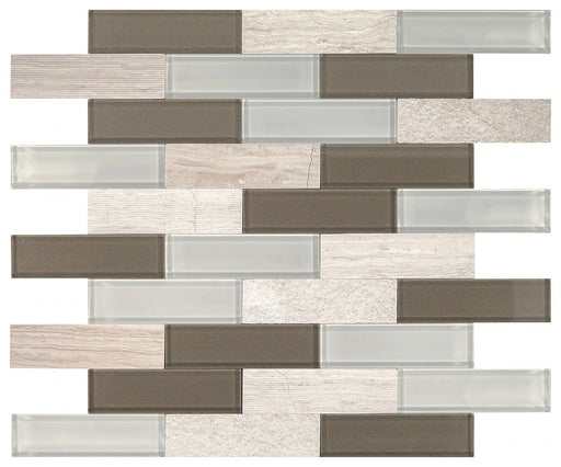 SimplyStick Mosaix Chenille White & Glass Blend Peel & Stick SK17