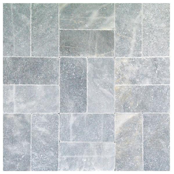 Full Paver Sample - Sky Blue Marble Paver - 6" x 12" x 1 1/4" Tumbled