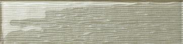 Full Tile Sample - Metropolitan Frost Sleet Deco Glass Tile - 2" x 8" Glossy